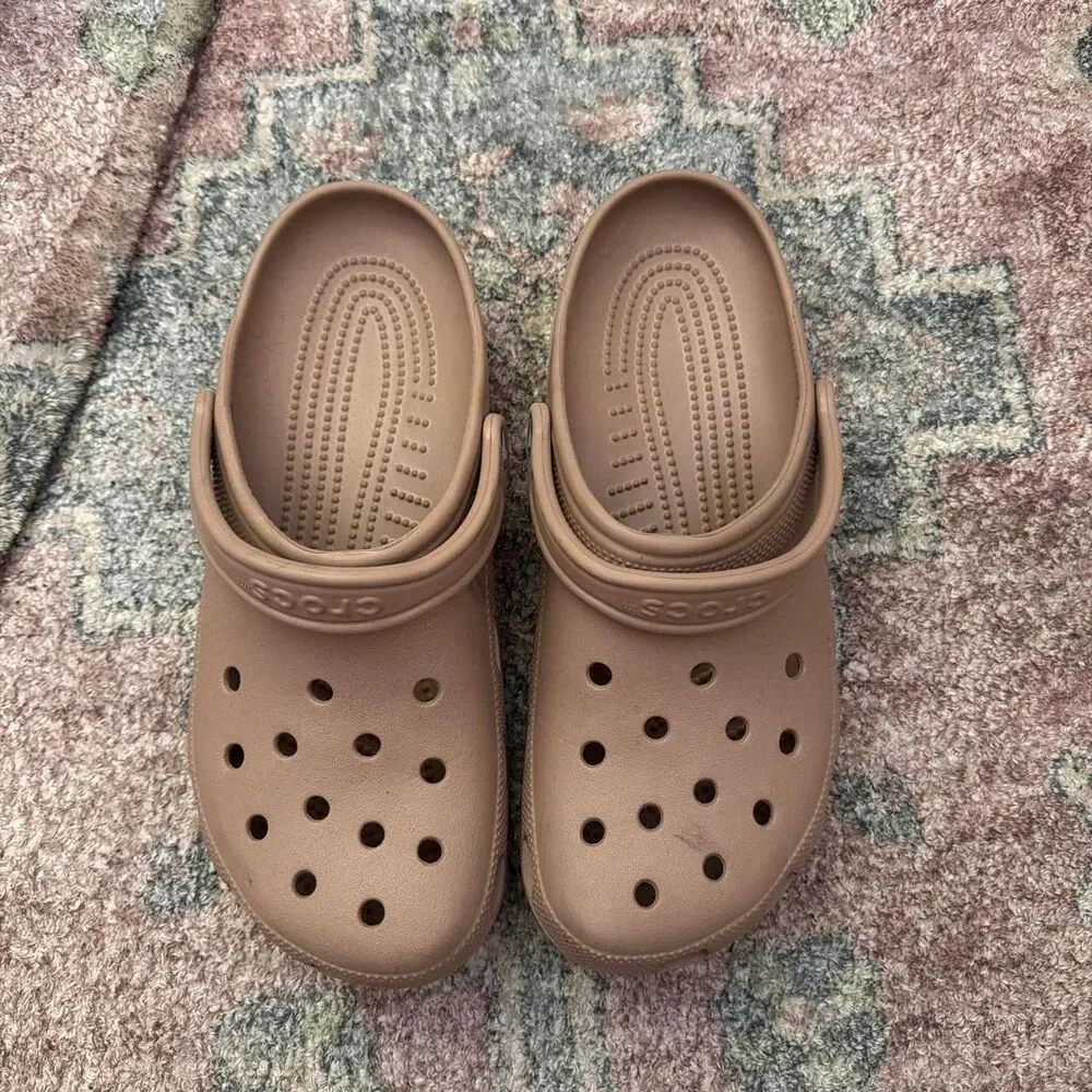 Crocs Men's Tan and Brown Slides